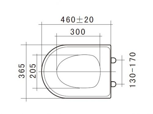 D Shaped  PP seat - Top-fix - Image 2
