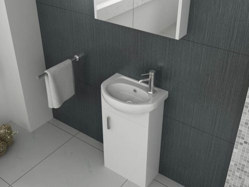 Petite 420mm Unit and basin - white - Image 3