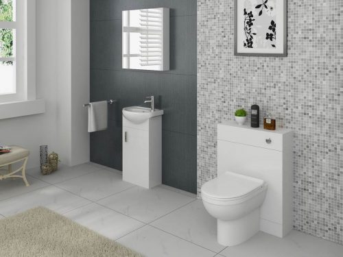Petite 420mm Unit and basin - white - Image 6