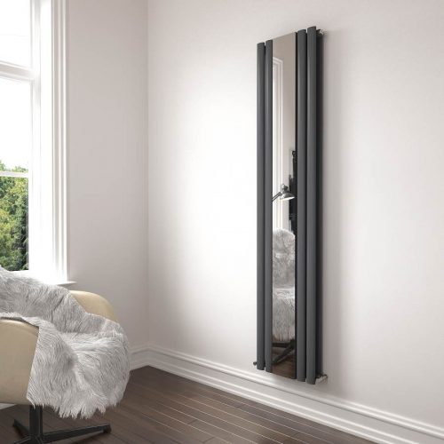 Princia 1800x385mm Mirror Oval Panel Double Anthracite - Image 3