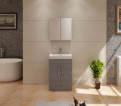 Star 600 Light Grey unit and Basin - Image 4